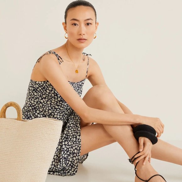 Mango Chiara Dress in Floral Navy - Picture 5 of 10